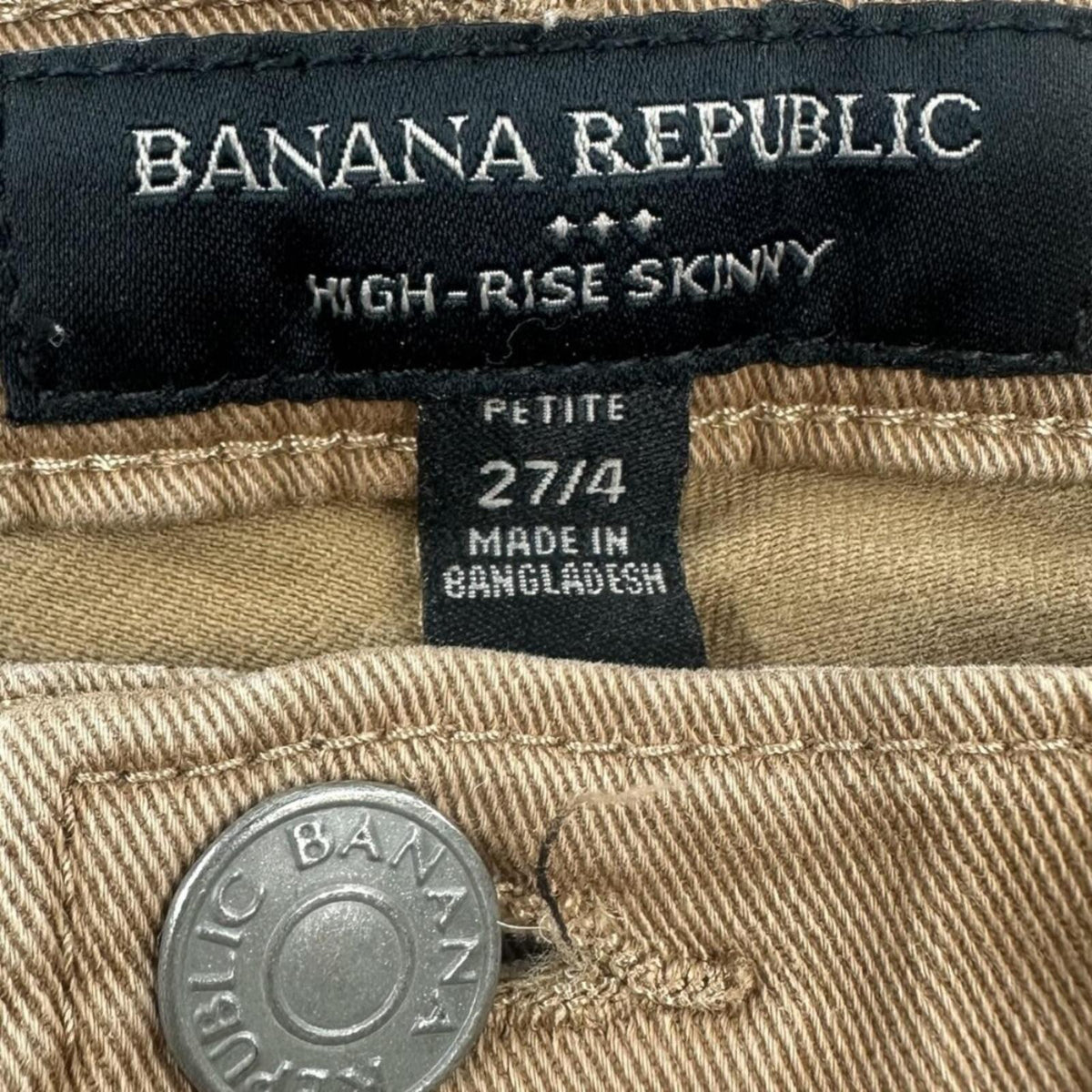 Banana Republic High Rise Skinny Cargo Pants in Tan Brown Y2K