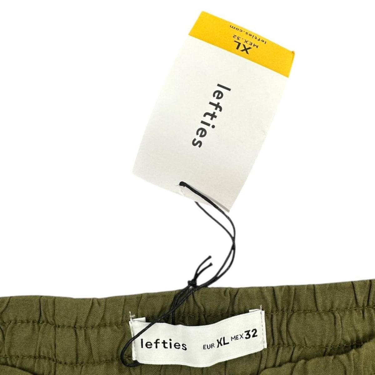 NWT Lefties Wide Leg Olive Green Trousers Bohemian Indie Fairycore