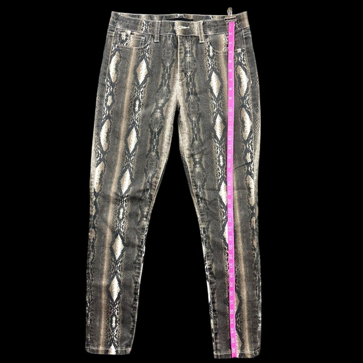 Joe's Jeans The Icon Mid Rise Skinny Ankle Jeans Diamondback Snakeskin Print Y2K