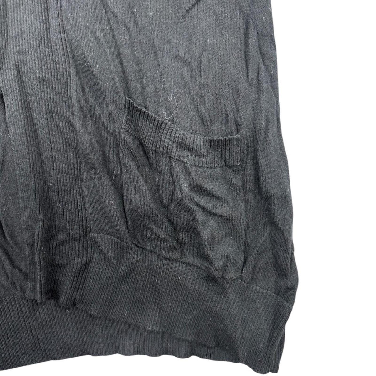 Apt. 9 Black Open Front Cardigan Minimalist Preppy Style with Pocket
