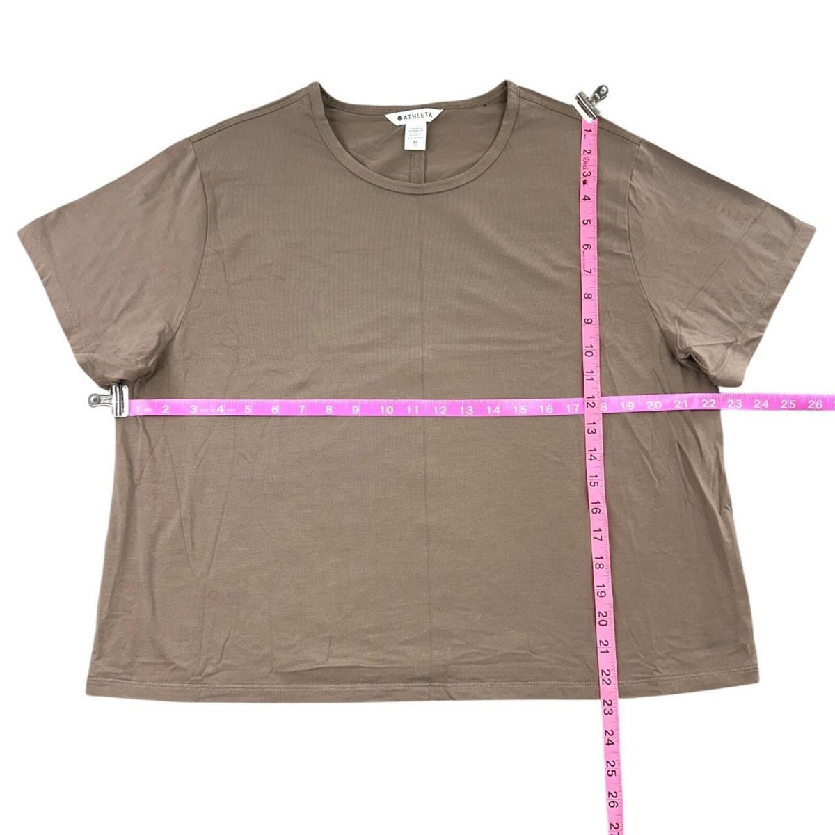 Athleta Boxy Crop Top Brown Tan Clean Girl Aesthetic Minimalist Sporty Casual