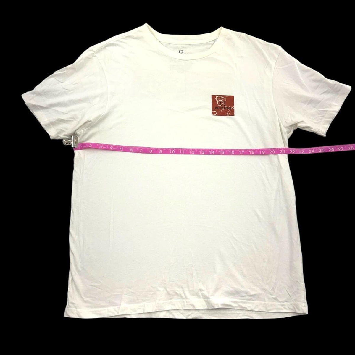 Brixton Alpha Block White Graphic T Shirt Streetwear Skater Tee