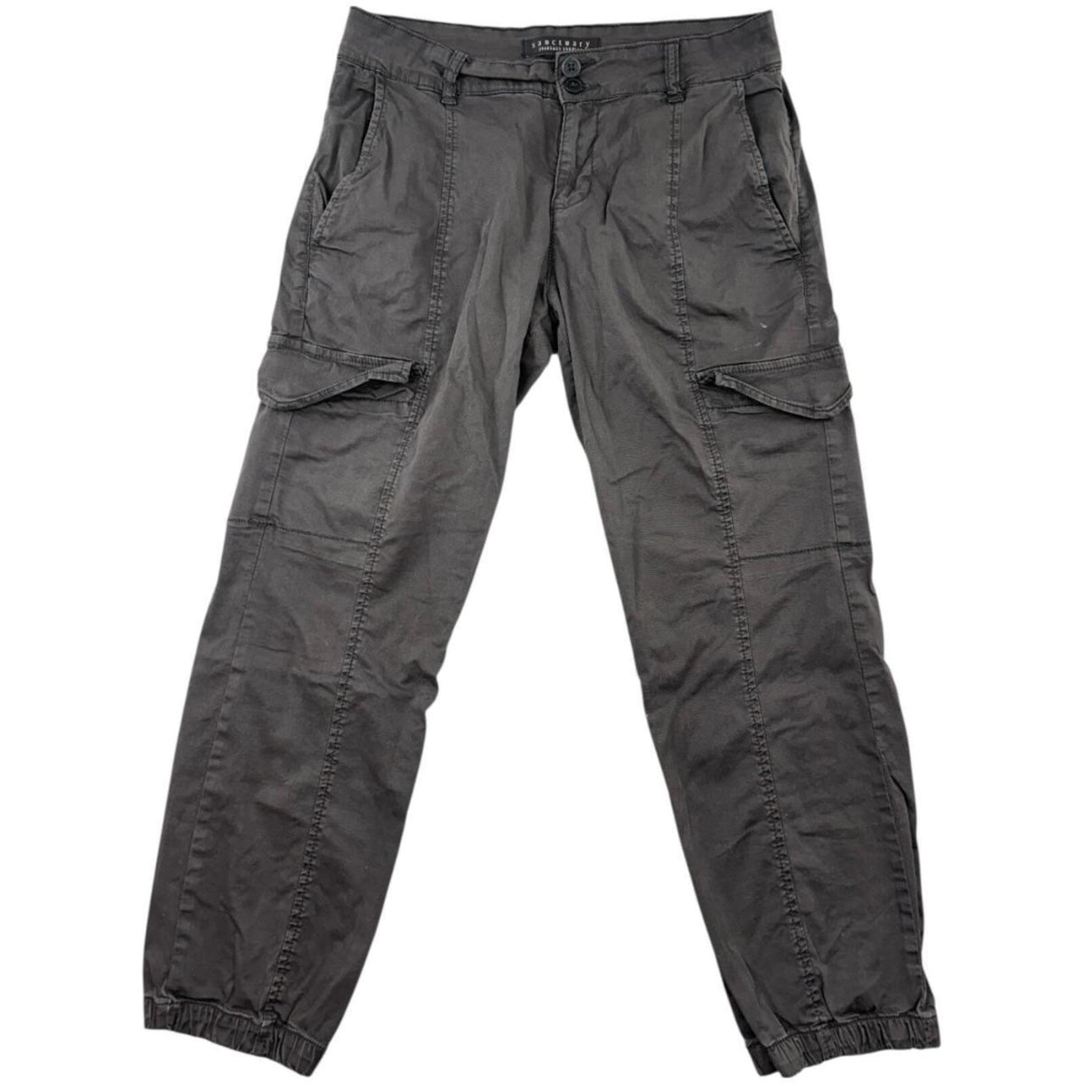 Sanctuary Cargo Jogger Pants in Charcoal Gray Y2K Utility Streetwear