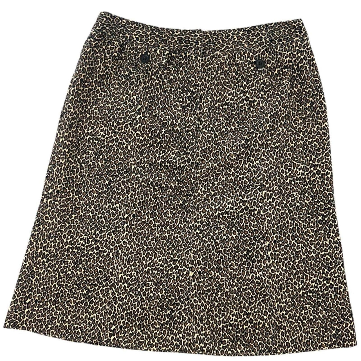 Talbots Leopard Print A Line Skirt Mid Rise