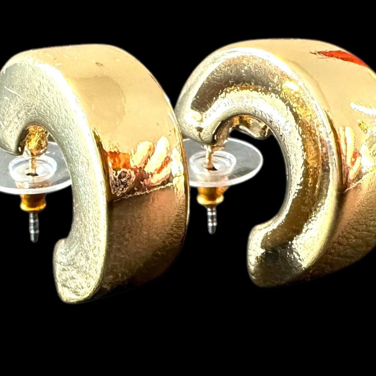 Chunky Gold Hoop Earrings Bold Statement Fashion Jewelry