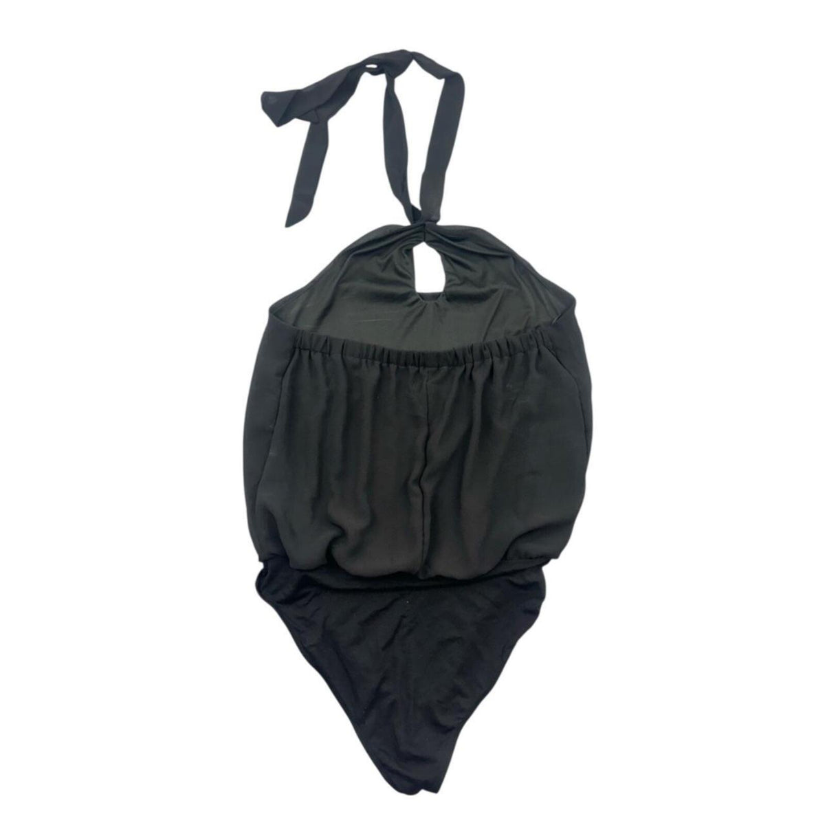 Maurices Black Halter Keyhole Sleeveless Bodysuit Size Small Y2K Preppy Coquette