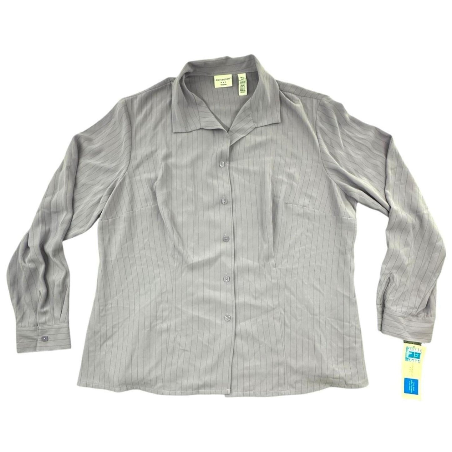 NWT Covington Lavender Pinstriped Long Sleeve Button Down Shirt