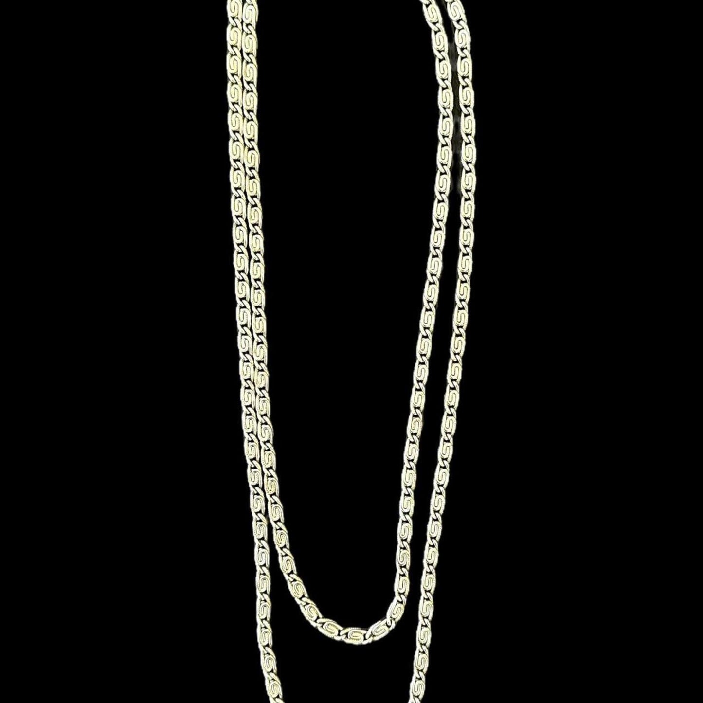 Vintage Silver Tone Chunky Chain Necklace