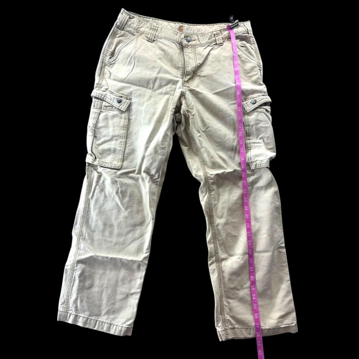 Carhartt Relaxed Fit Cargo Pants Cream Tan Rugged Utility Work