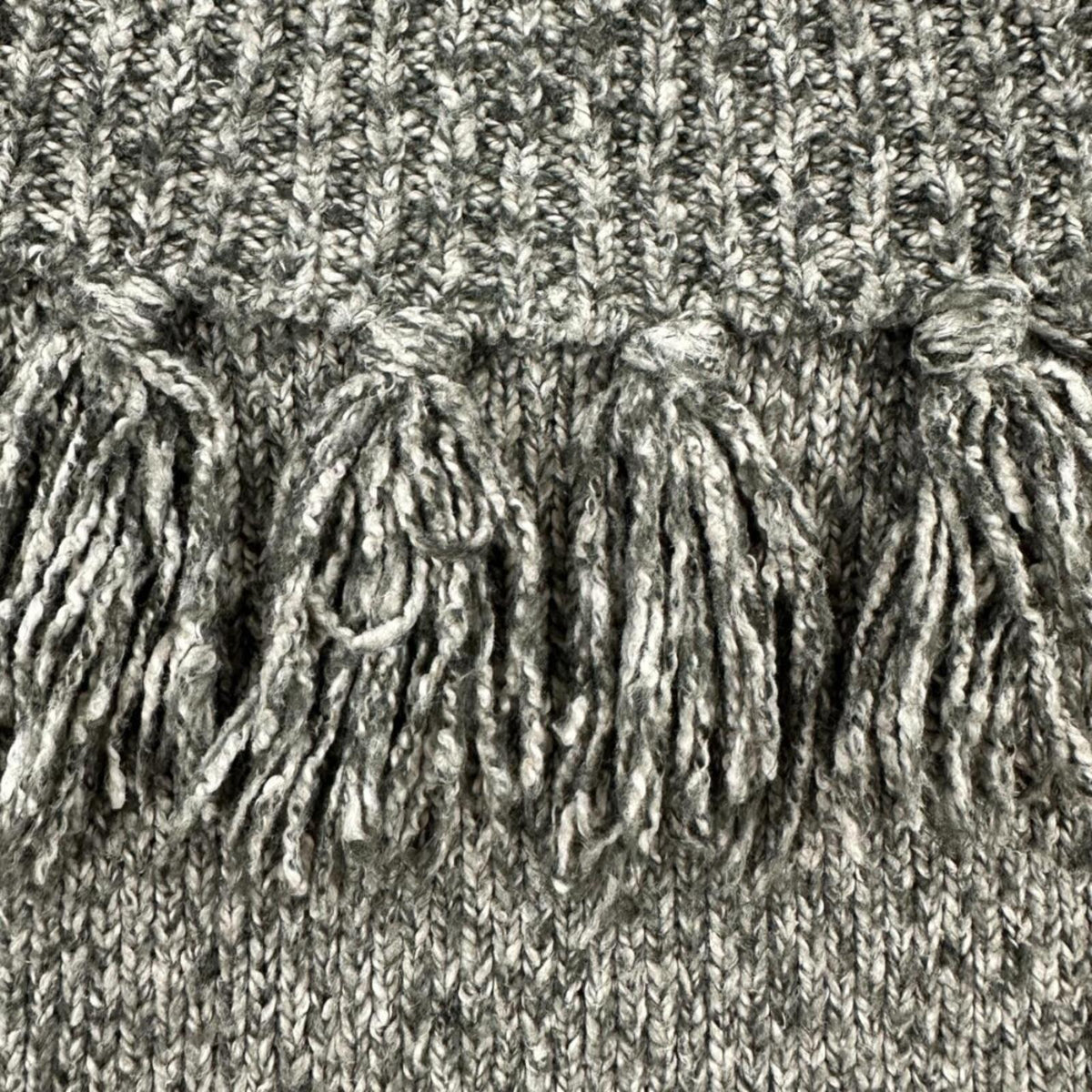 Kensie Bohemian Marled Fringe Cowl Neck Sweater Cozy
