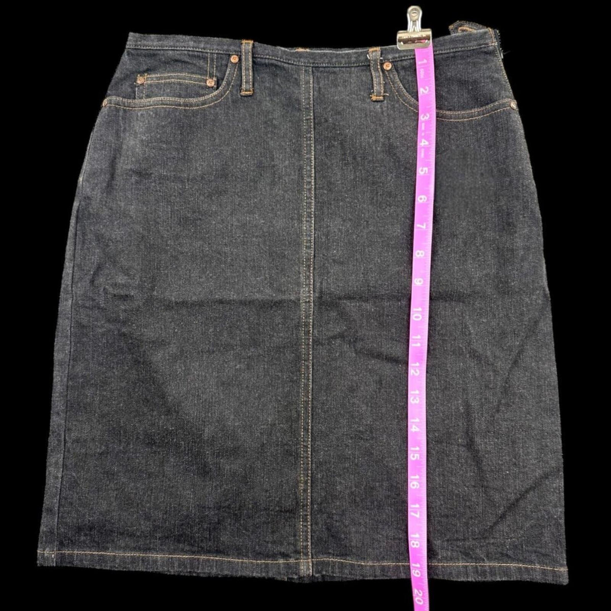 Ann Taylor Dark Wash Denim A Line Skirt Minimalist Y2K Preppy