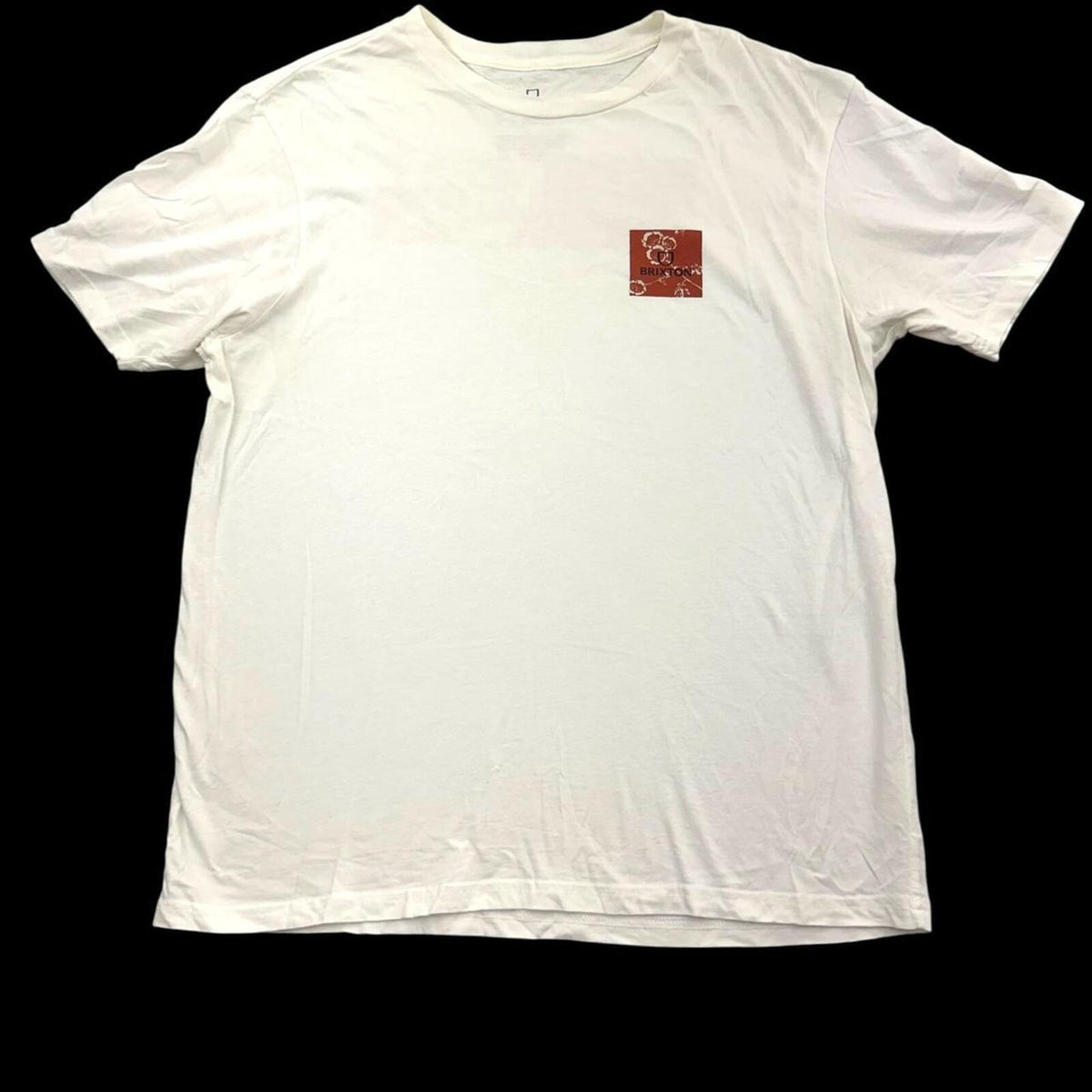 Brixton Alpha Block White Graphic T Shirt Streetwear Skater Tee