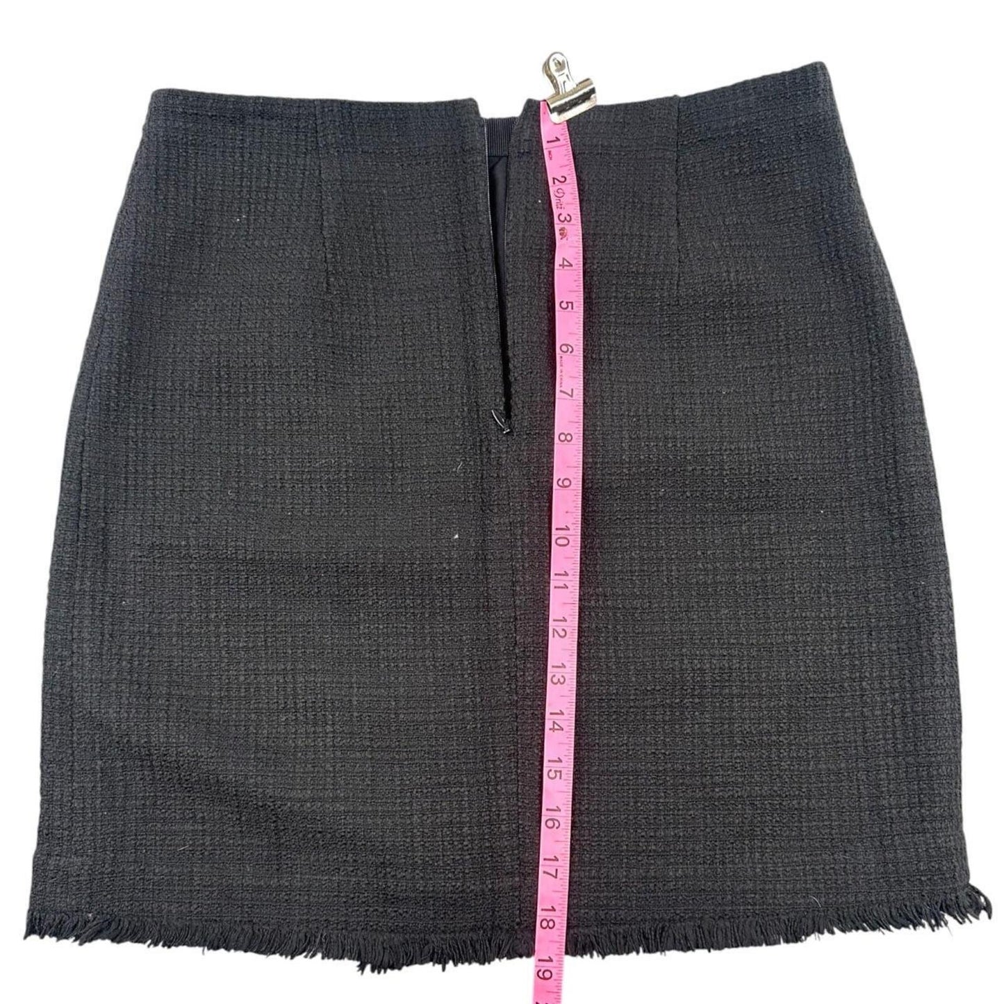Ann Taylor Black Tweed Wrap Skirt Office Siren Preppy Minimalist Quiet luxury