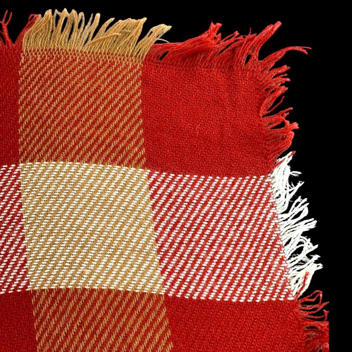 Red Plaid Checkered Scarf Picnic Blanket