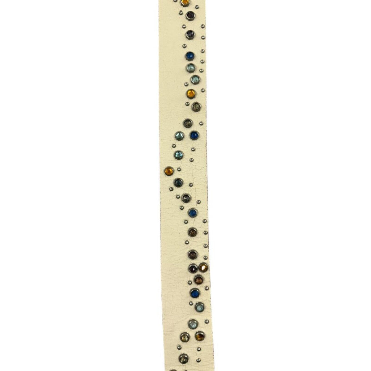 Nyovee Studded Leather Belt Cream NWT