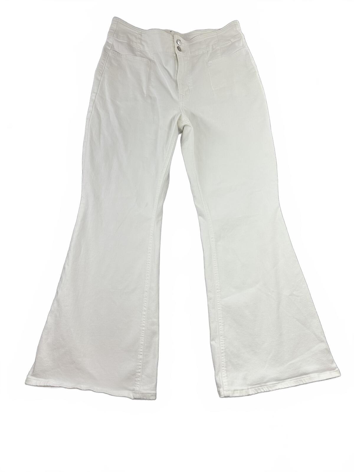 Maurice's White Flared Jeans Retro 70s Style Casual Chic