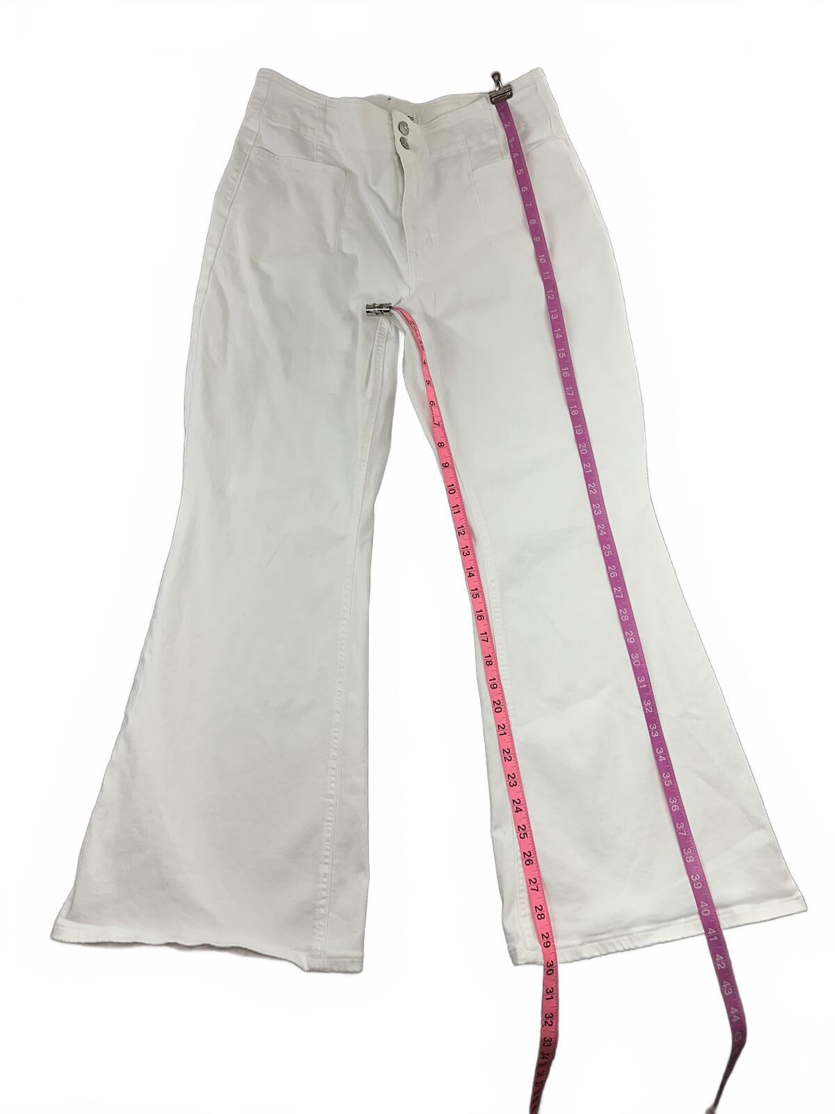 Maurice's White Flared Jeans Retro 70s Style Casual Chic