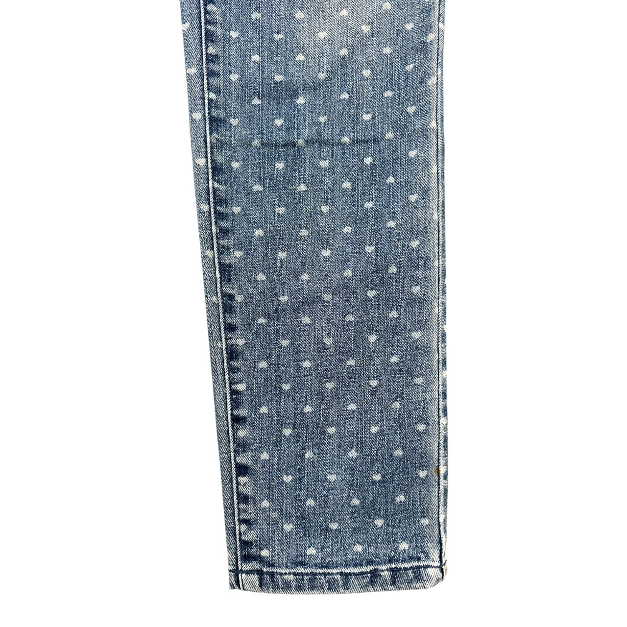 Y2K LC Lauren Conrad "The Pencil" Jeans with White Heart Print Low Rise Skinny Fit