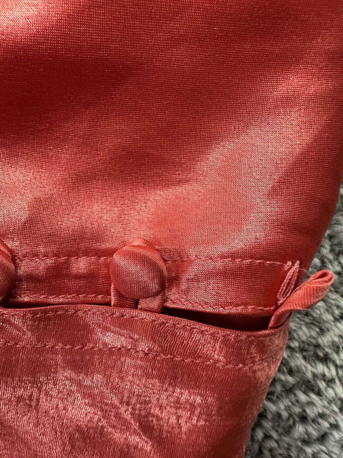 Victoria's Secret Vintage Satin Romper in Rust Red Feminine Party Loungewear