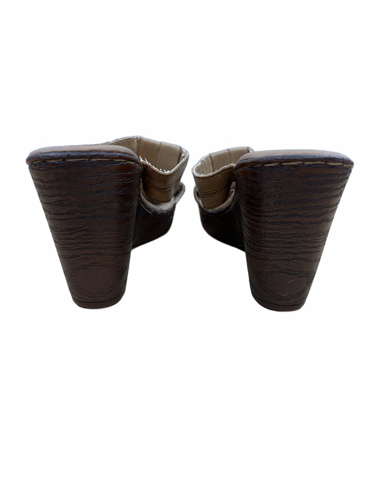 B.O.C. Born Concept Tan Wedge Sandals Casual Boho Summer Shoes