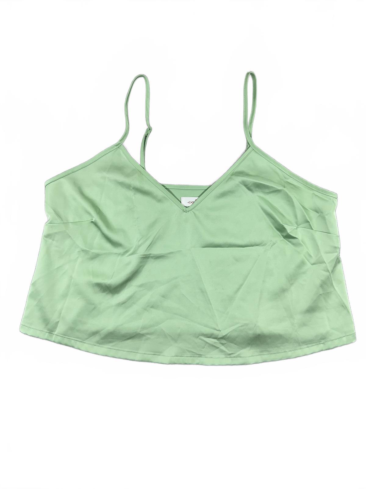 Colsie Mint Green Satin Camisole Top Adjustable Straps Minimalist Summer