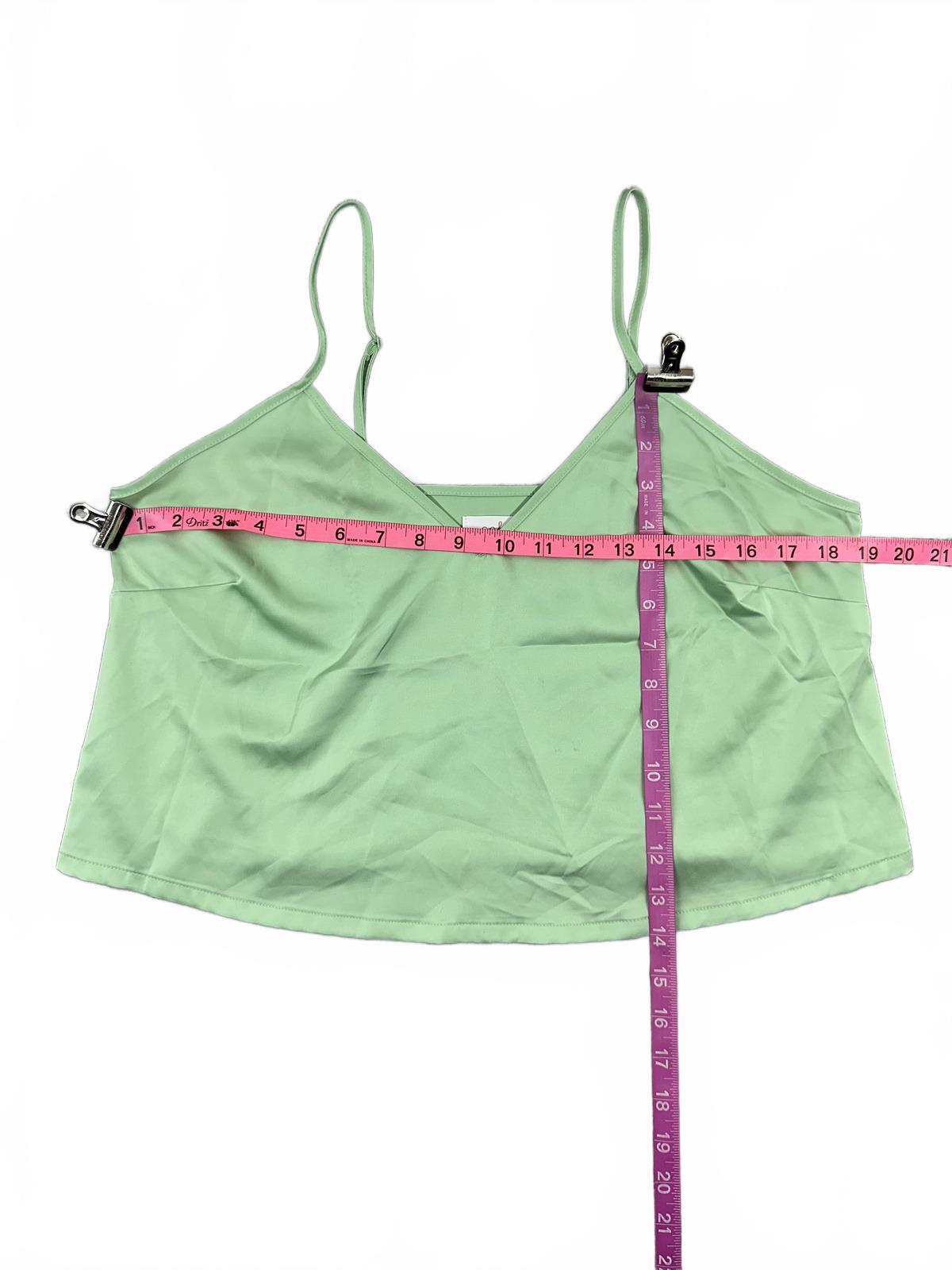 Colsie Mint Green Satin Camisole Top Adjustable Straps Minimalist Summer