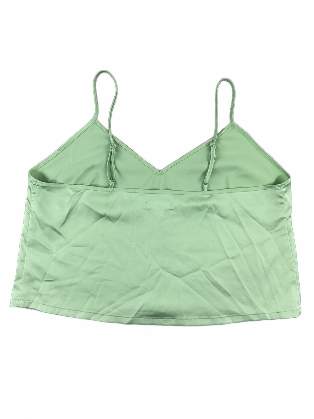 Colsie Mint Green Satin Camisole Top Adjustable Straps Minimalist Summer