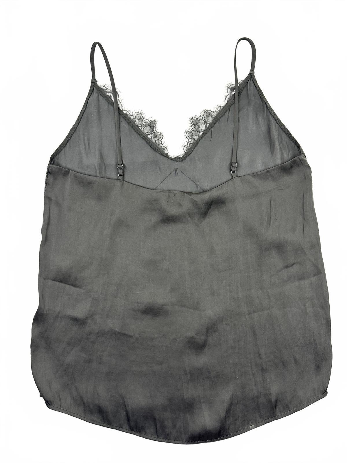 H&M Black Lace and Satin Camisole Top Feminine Chic Layering