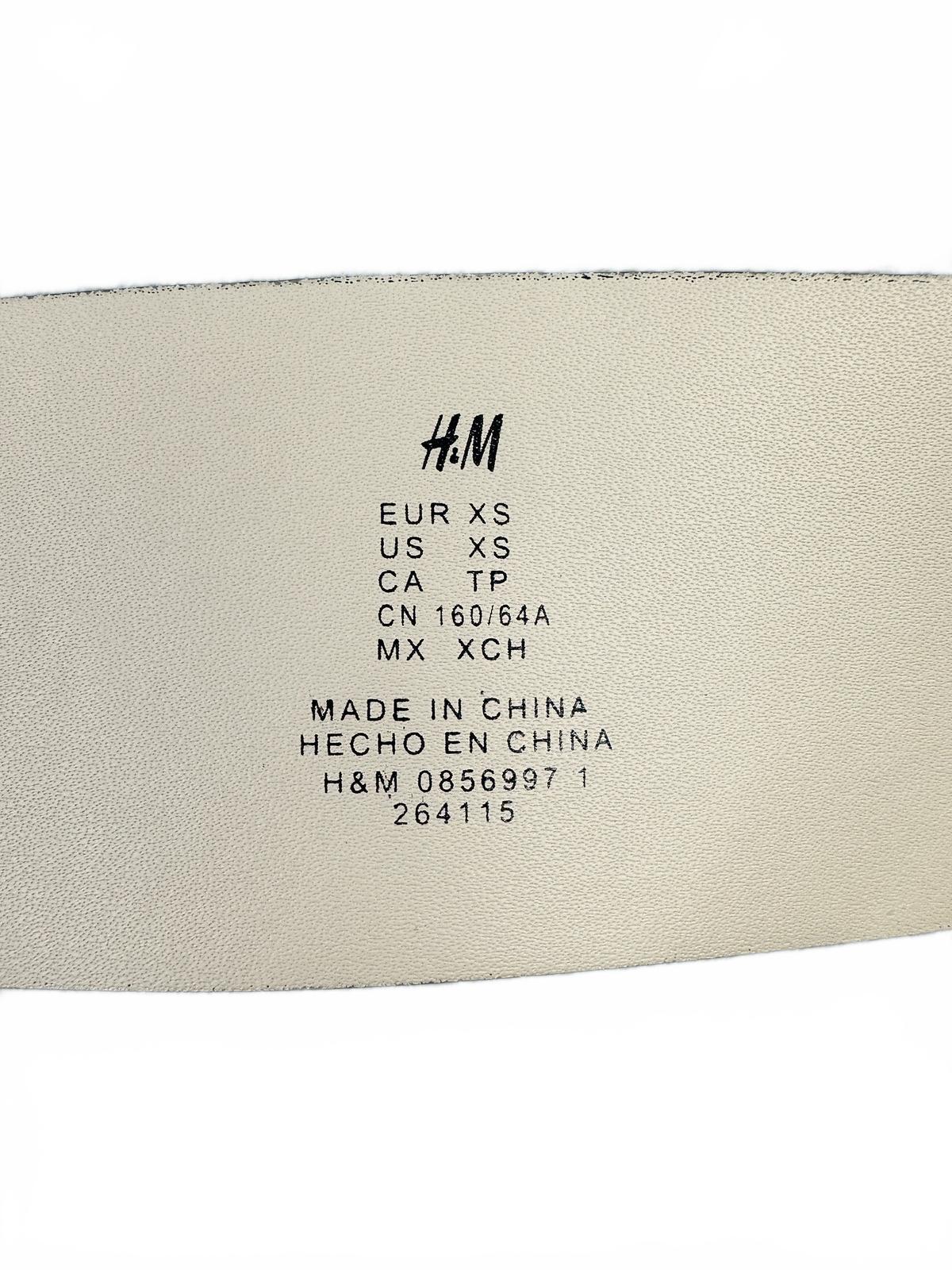 H&M Wide Brown Faux Suede Belt with Gold Bamboo Style Buckle