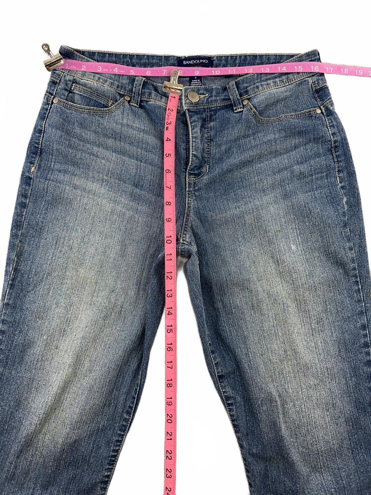 Bandolino Embellished Cropped Denim Jeans Bohemian Y2K Style with Beaded