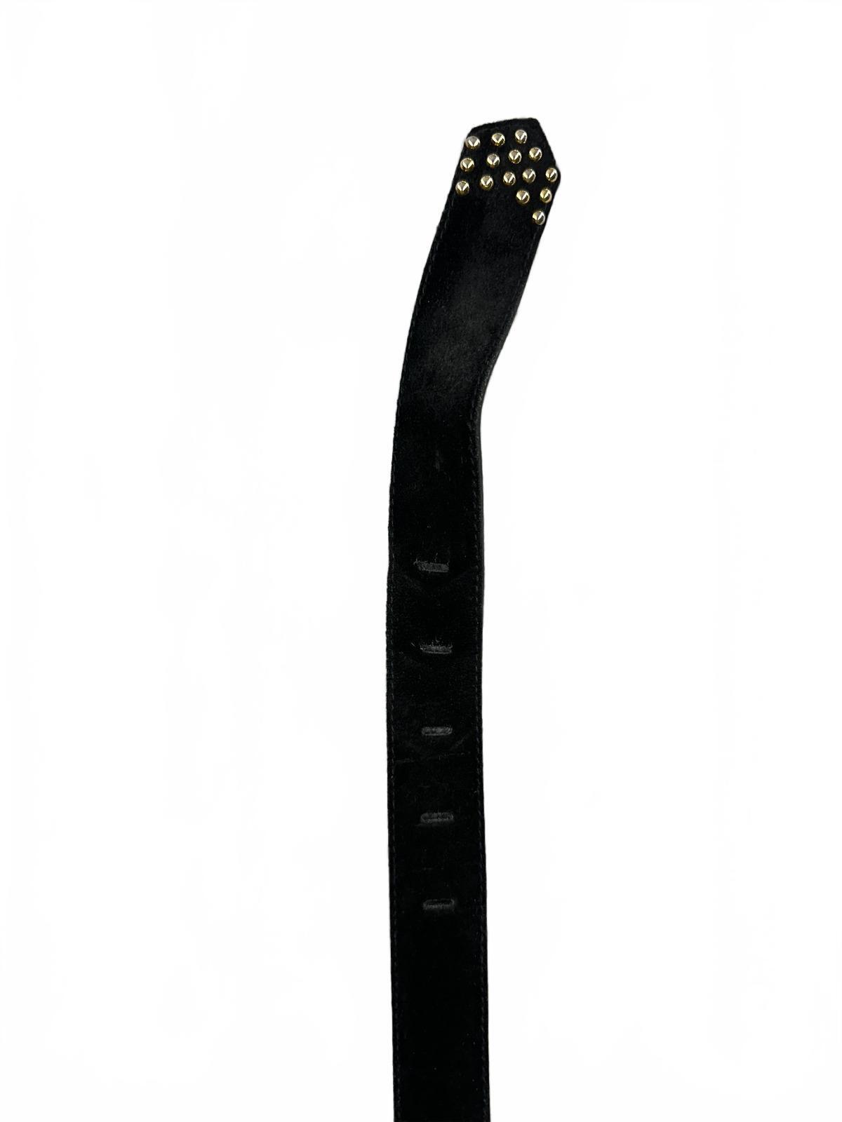 Milor Black Genuine Leather Studded Belt