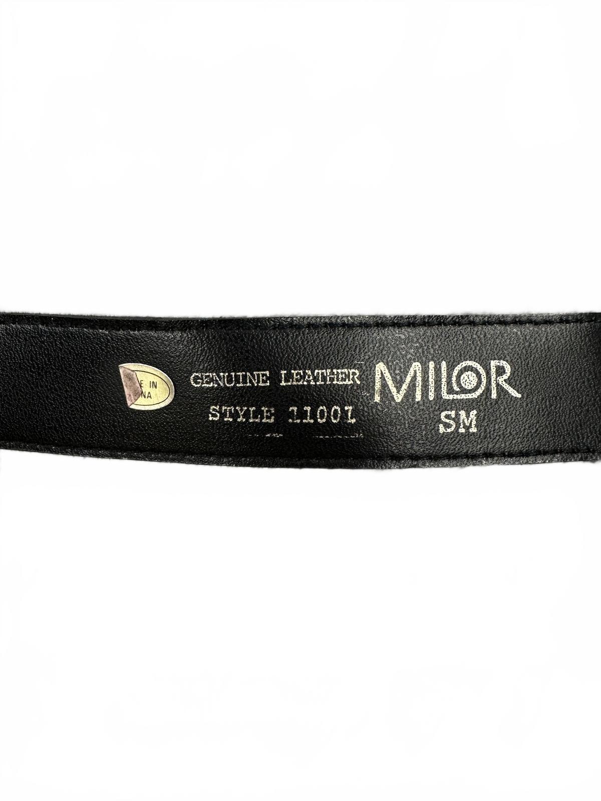 Milor Black Genuine Leather Studded Belt
