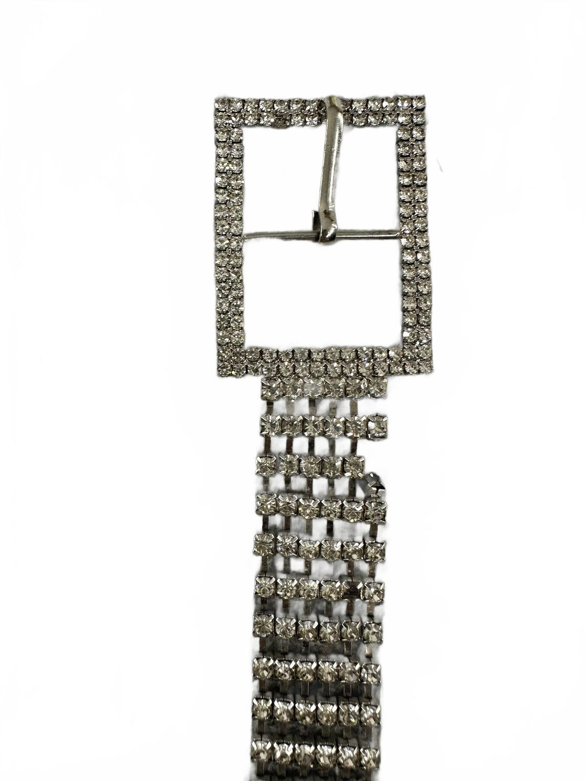 Rhinestone Crystal Belt Glam Sparkle Statement Accessory