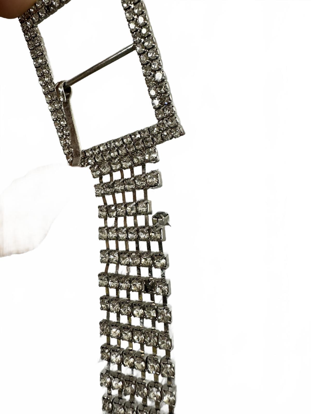 Rhinestone Crystal Belt Glam Sparkle Statement Accessory