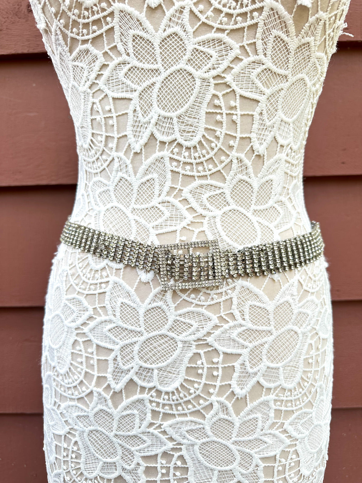 Rhinestone Crystal Belt Glam Sparkle Statement Accessory
