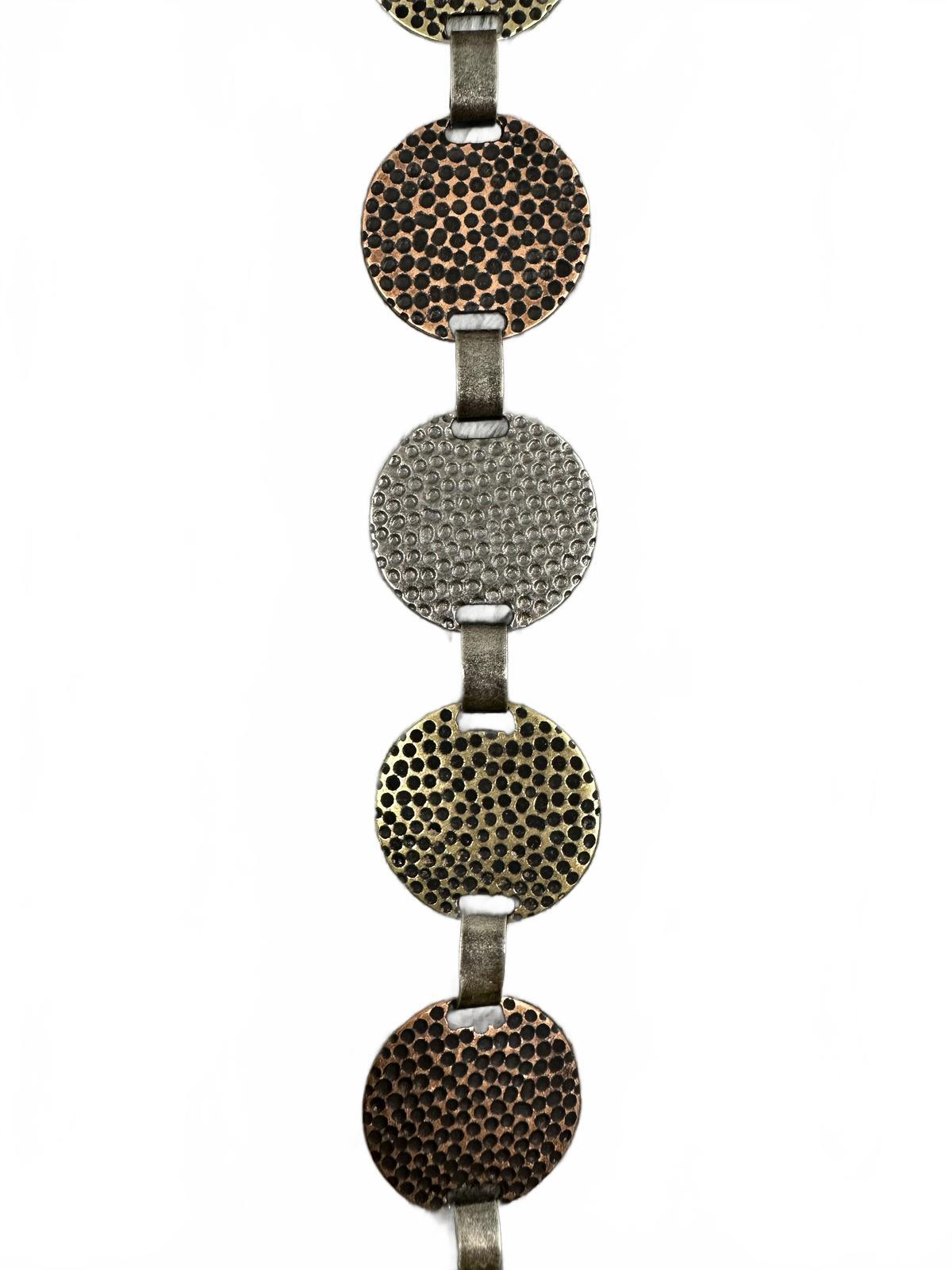 Vintage Multi Tone Metal Disc Chain Belt
