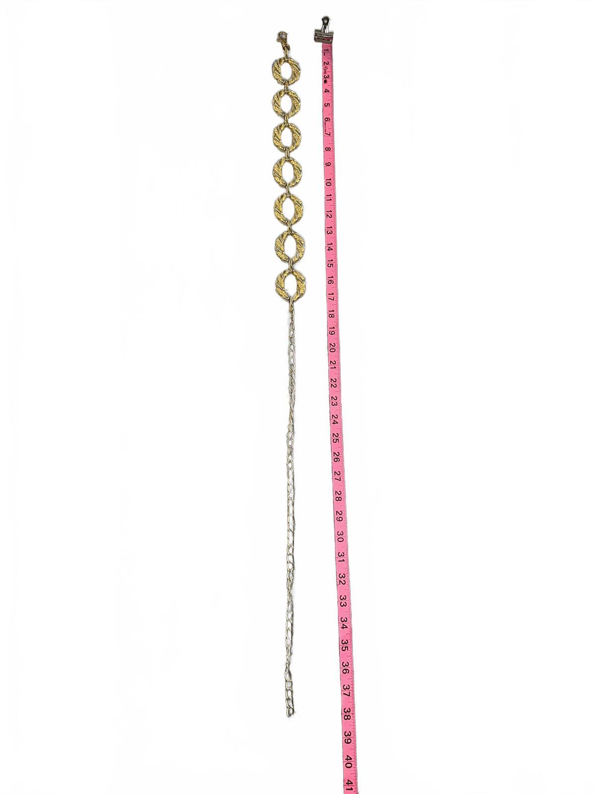 Gold Tone Textured Link Chain Belt