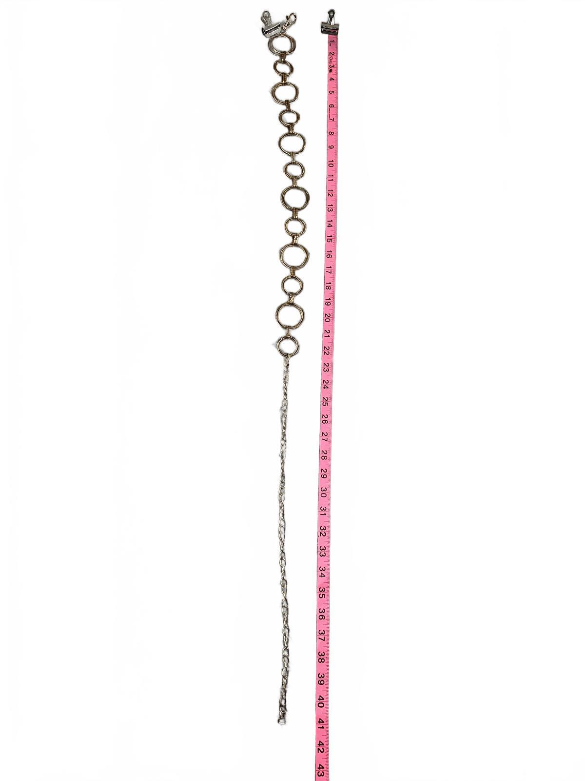 Gold Tone Linked Circle Chain Belt