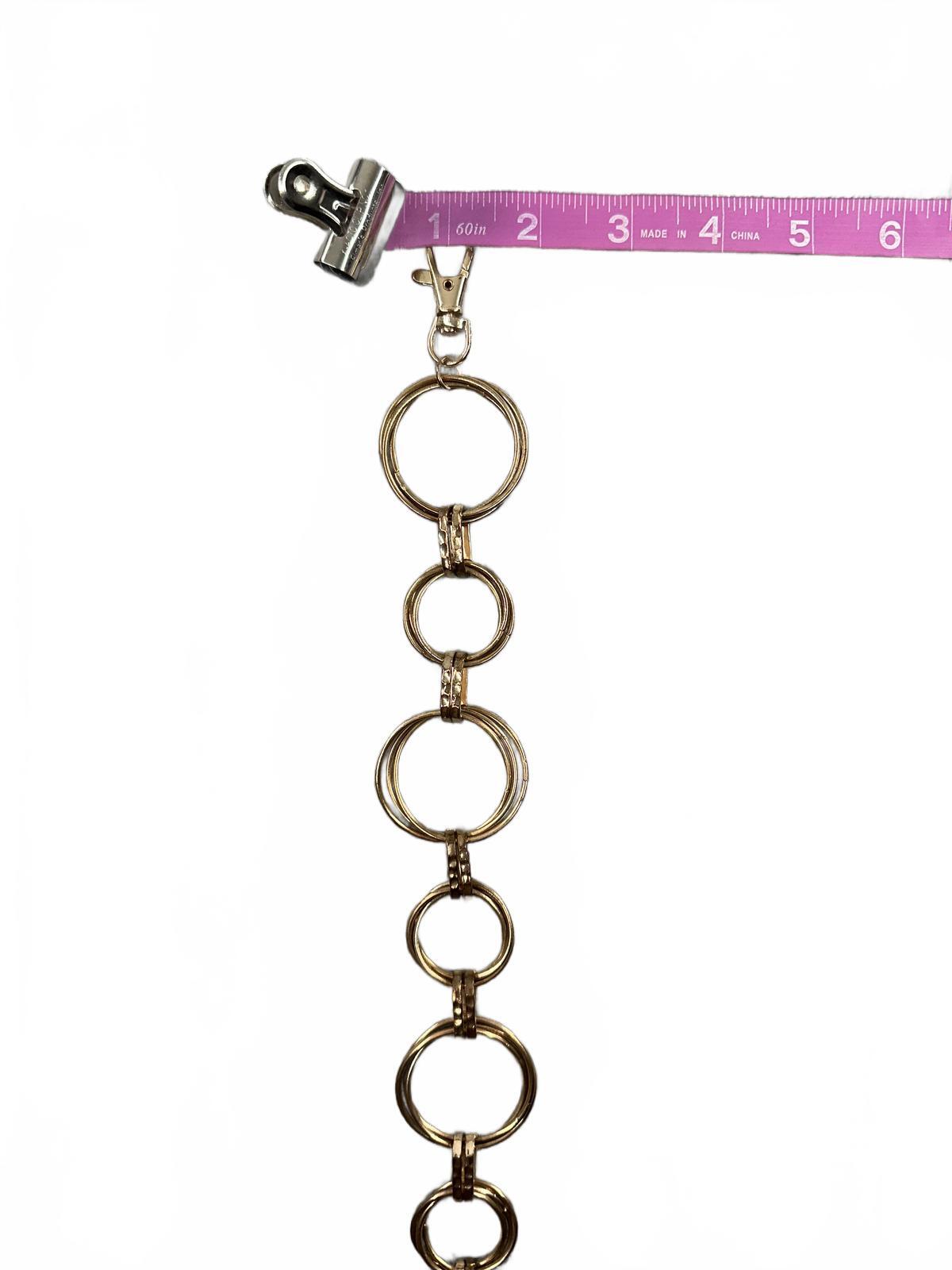 Gold Tone Linked Circle Chain Belt