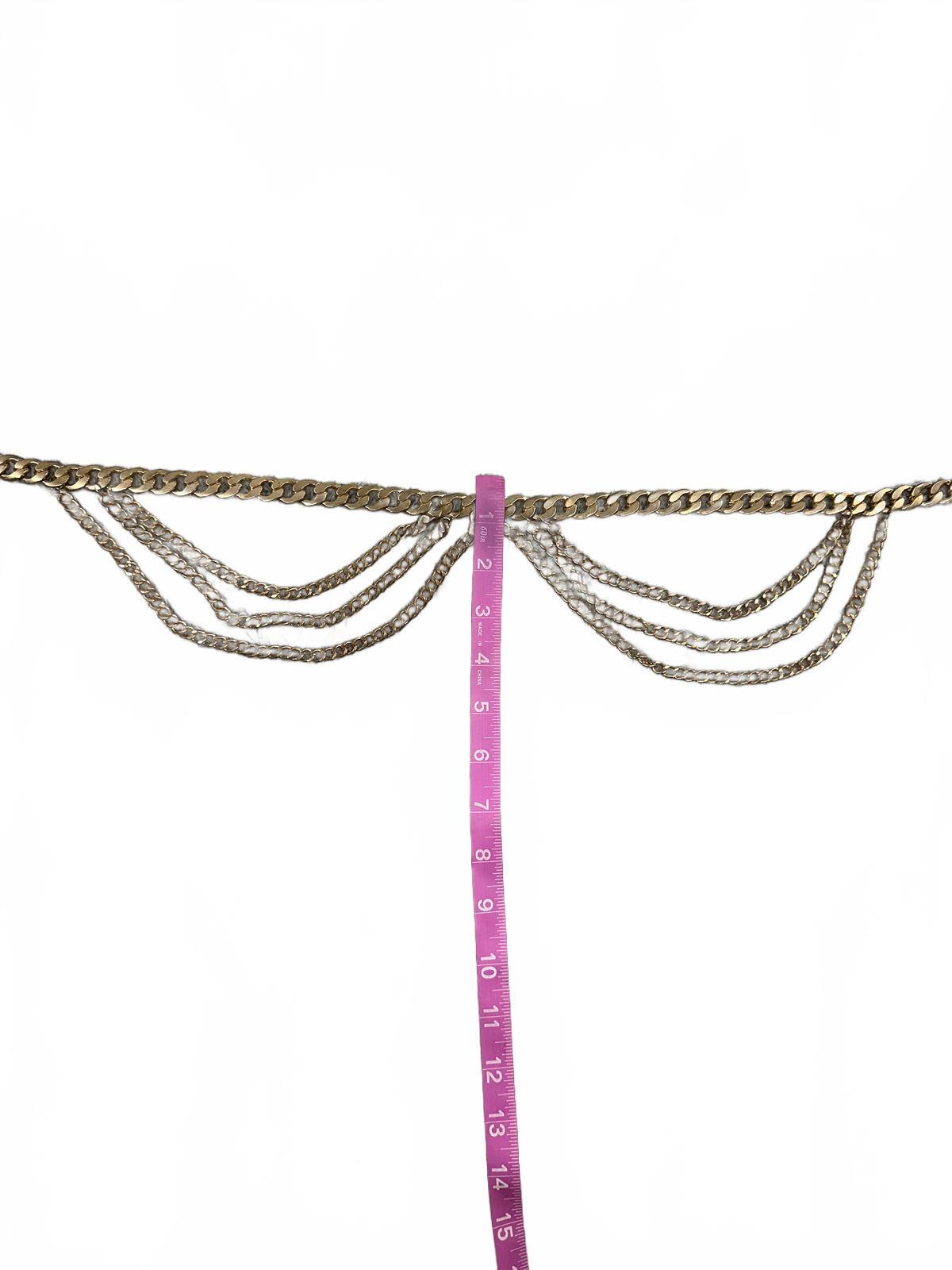 Gold Chain Belt with Draped Chains