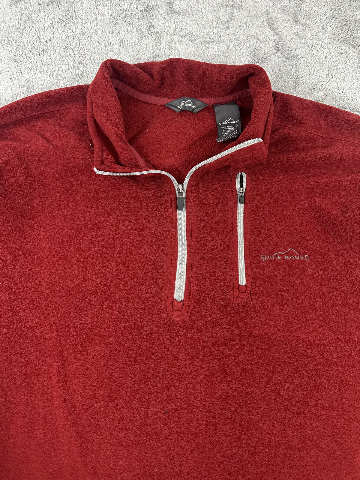 Eddie Bauer Vintage Red Fleece Pullover