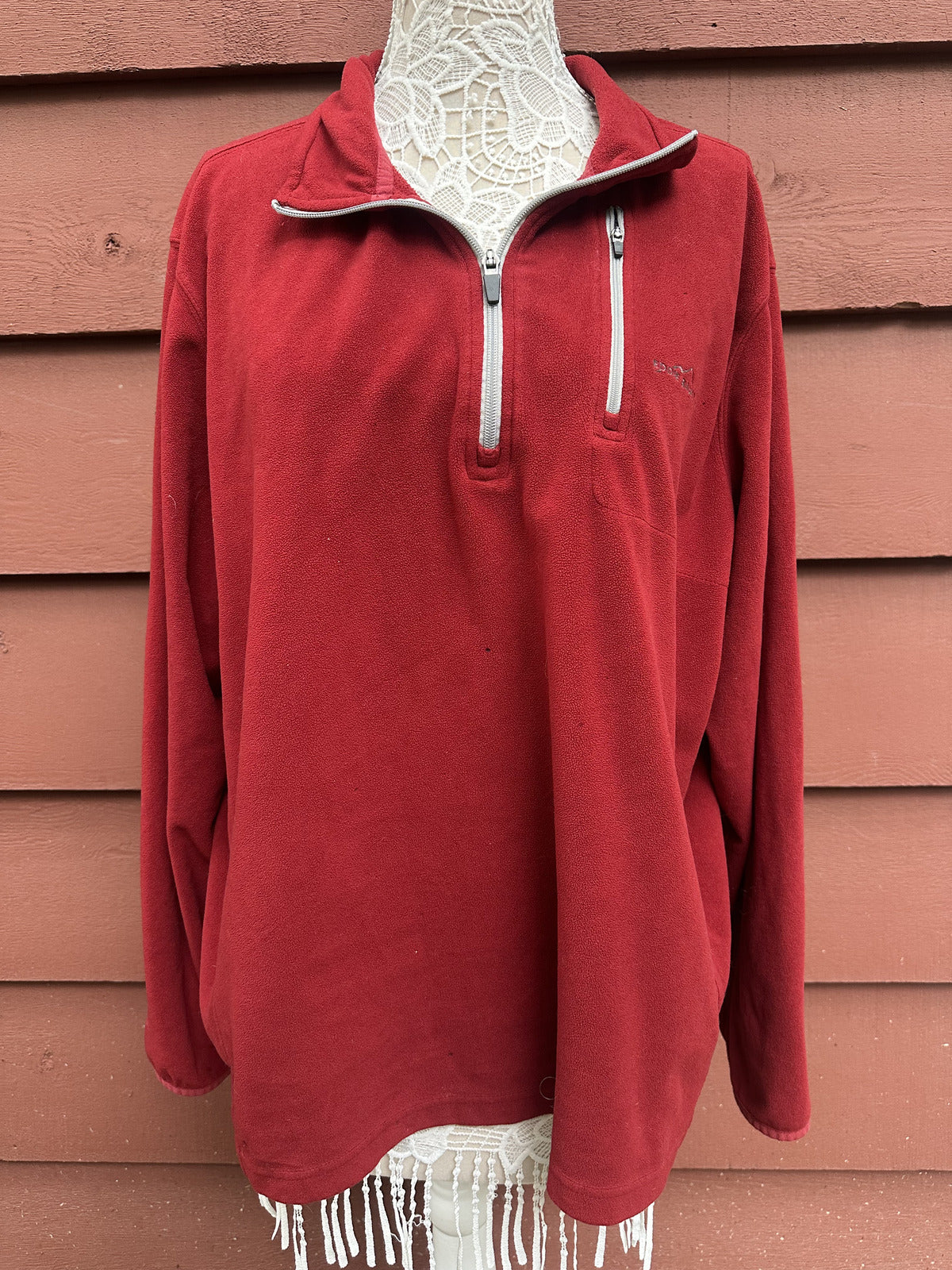 Eddie Bauer Vintage Red Fleece Pullover