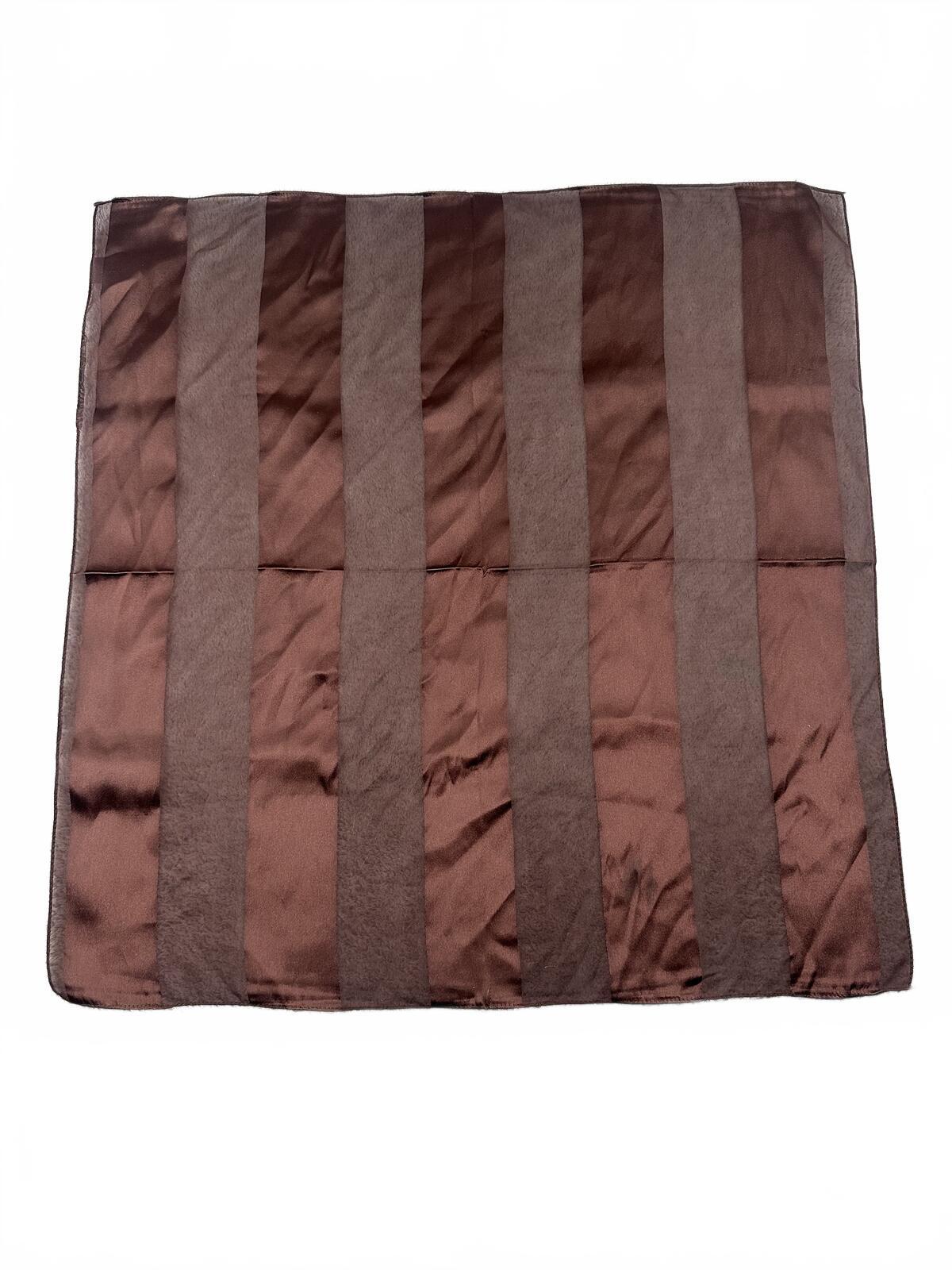 Elegant Brown Satin Scarf Accessory