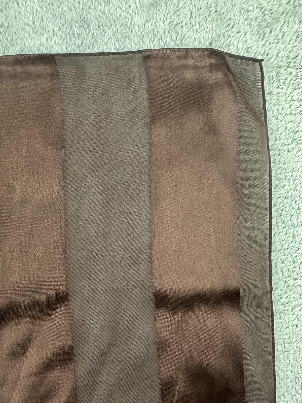Elegant Brown Satin Scarf Accessory