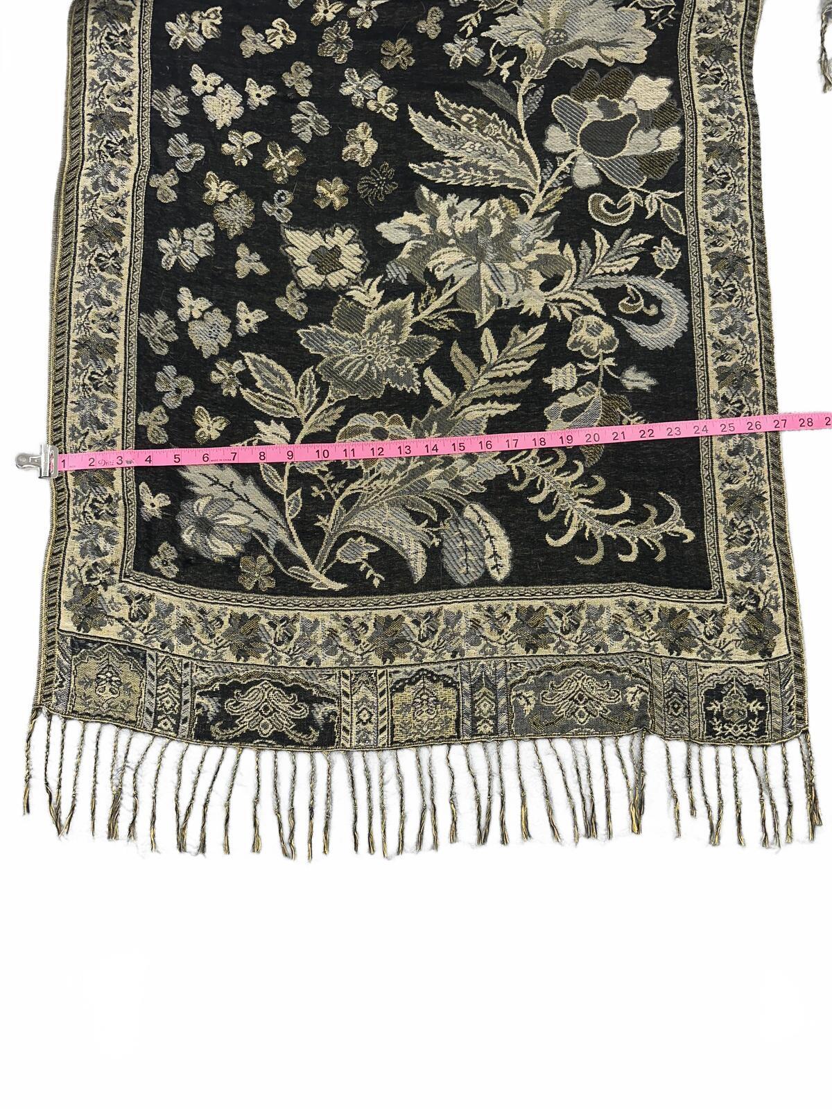 Vintage Inspired Floral Jacquard Scarf