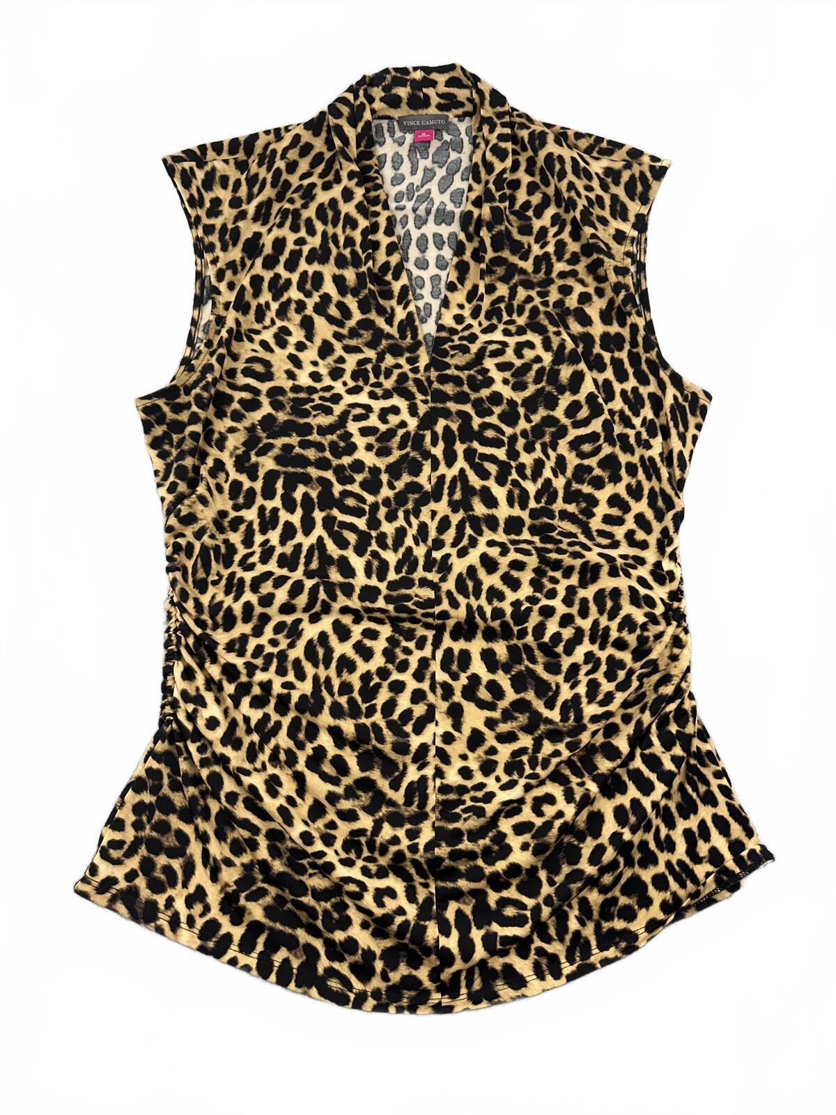 NWT Vince Camuto Leopard Print Sleeveless Top