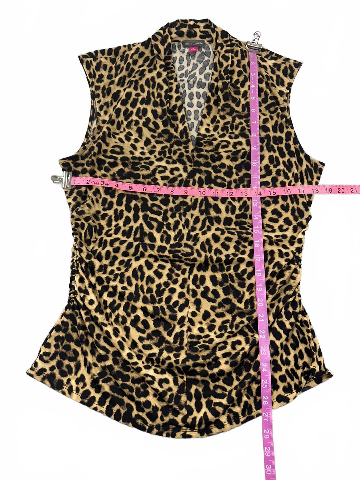 NWT Vince Camuto Leopard Print Sleeveless Top