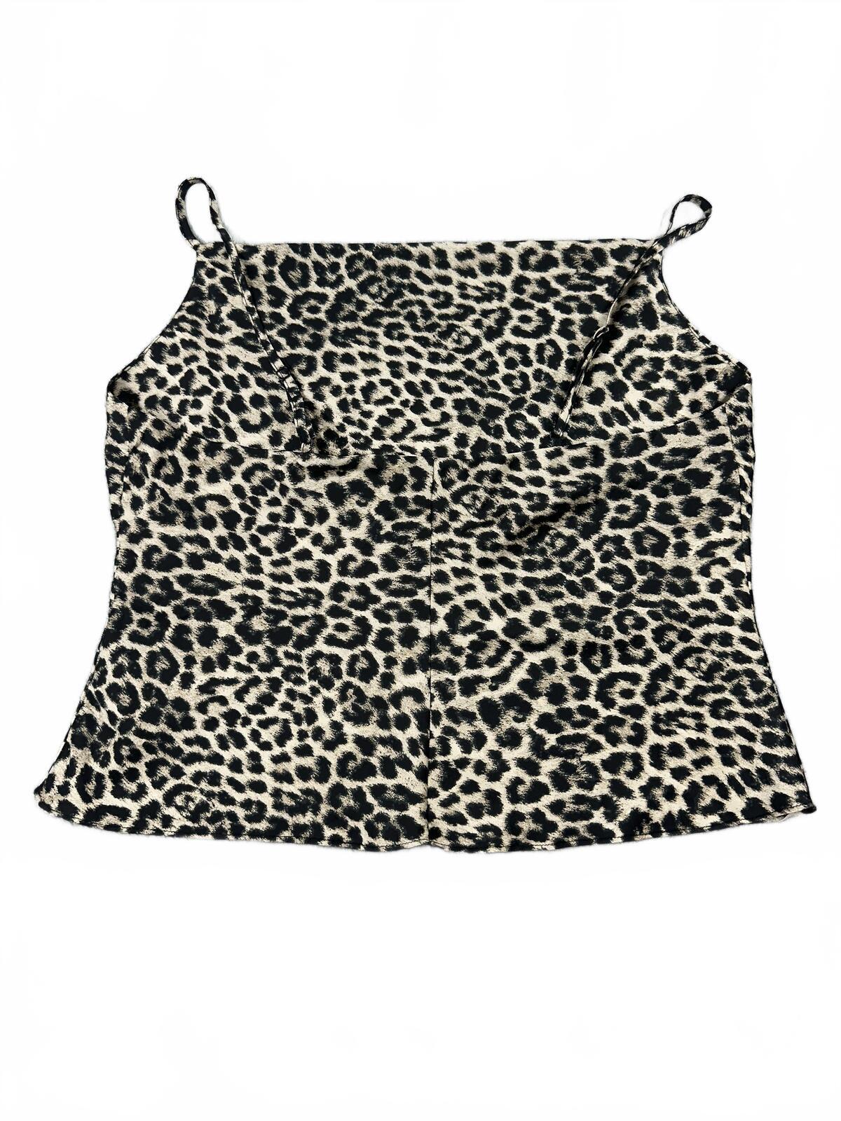 Mi Ami Leopard Print Cowl Neck Camisole Top