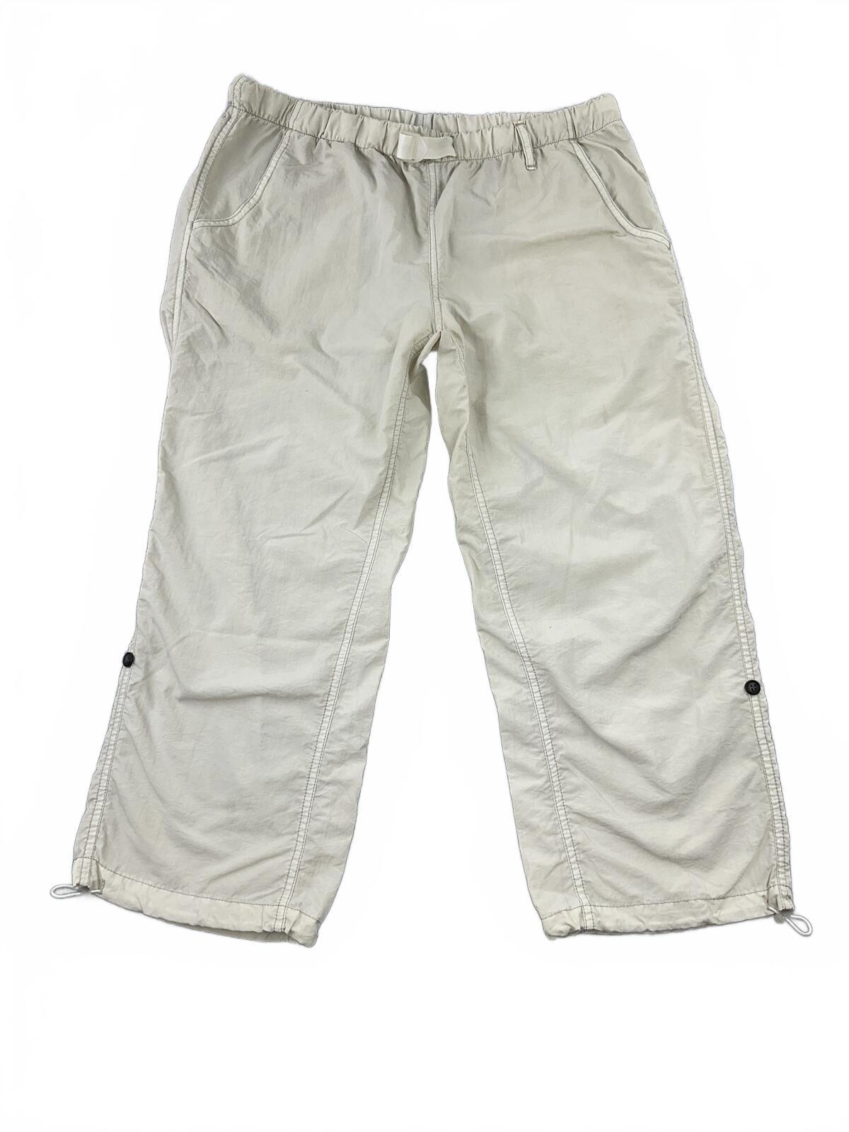 North Rivers Outfitters Beige Casual Capri Pants Elastic Waist Relaxed Fit