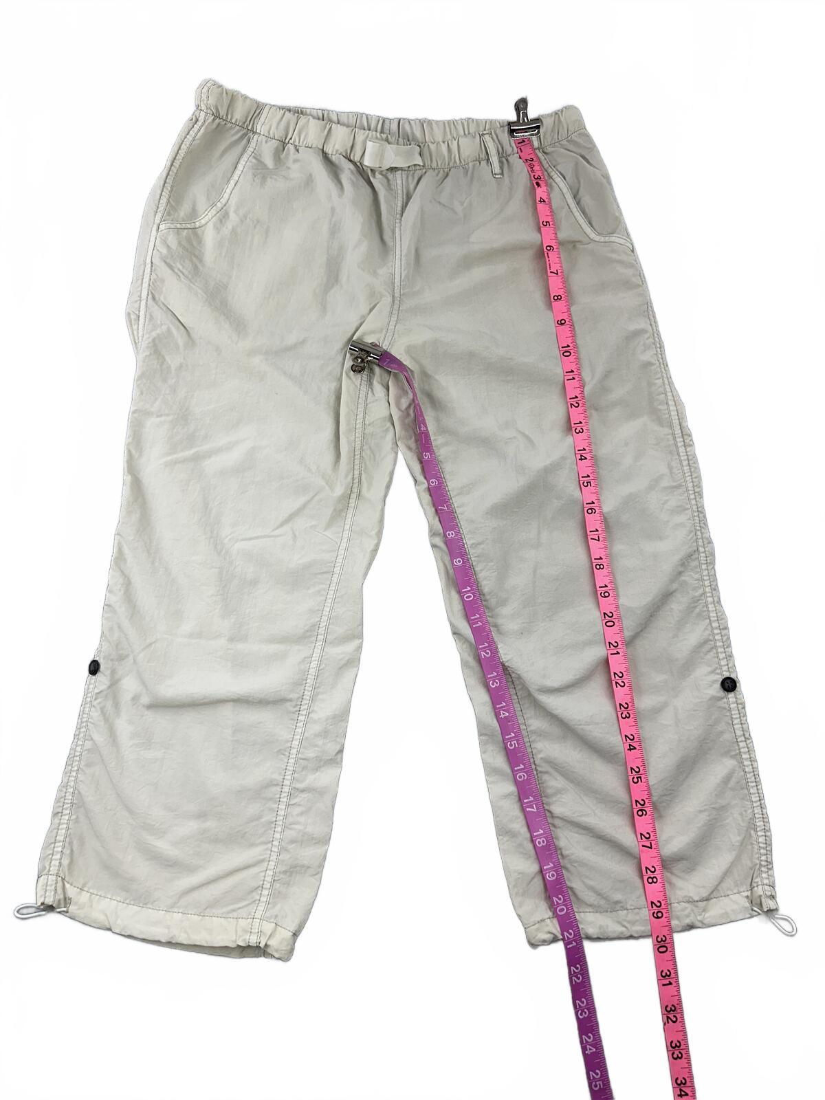 North Rivers Outfitters Beige Casual Capri Pants Elastic Waist Relaxed Fit